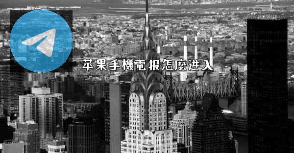 苹果手機電报怎麼进入