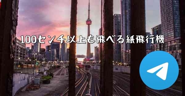 100センチ以上も飛べる紙飛行機