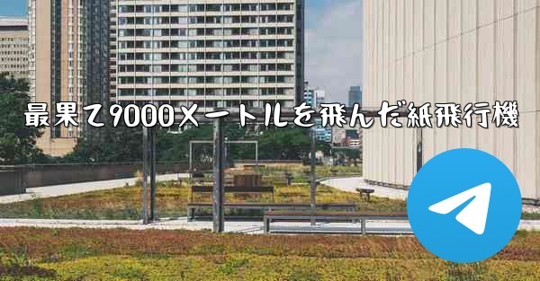最果て9000メートルを飛んだ紙飛行機