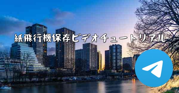 紙飛行機保存ビデオチュートリアル