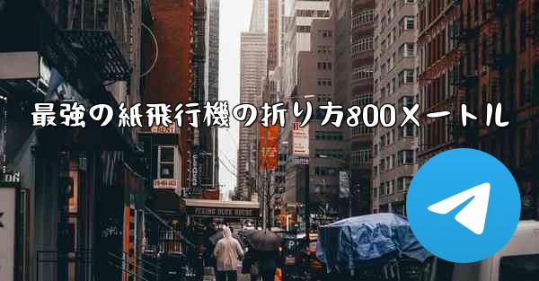 最強の紙飛行機の折り方800メートル