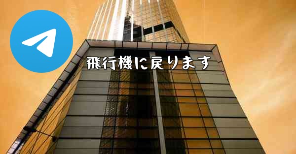 飛行機に戻ります