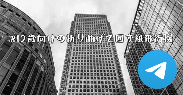 812歳向けの折り曲げて回す紙飛行機