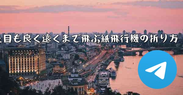 見た目も良く遠くまで飛ぶ紙飛行機の折り方