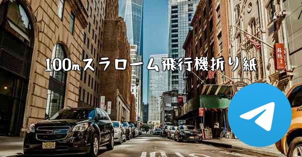 100mスラローム飛行機折り紙