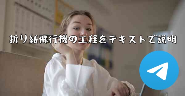 折り紙飛行機の工程をテキストで説明