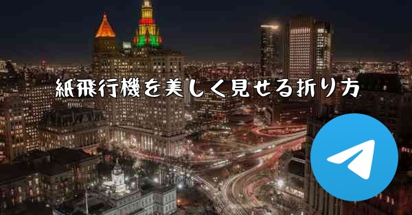 紙飛行機を美しく見せる折り方