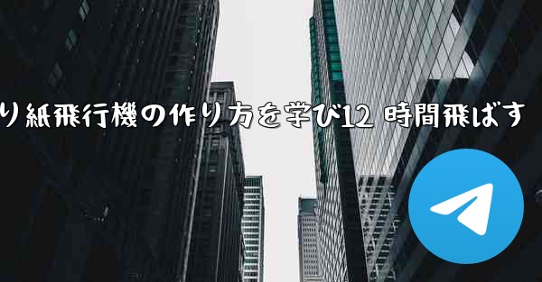 折り紙飛行機の作り方を学び12 時間飛ばす