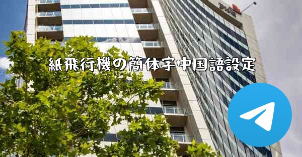 紙飛行機の簡体字中国語設定