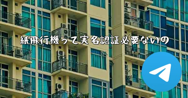 紙飛行機って実名認証必要ないの
