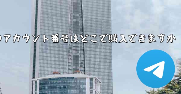 紙飛行機のアカウント番号はどこで購入できますか
