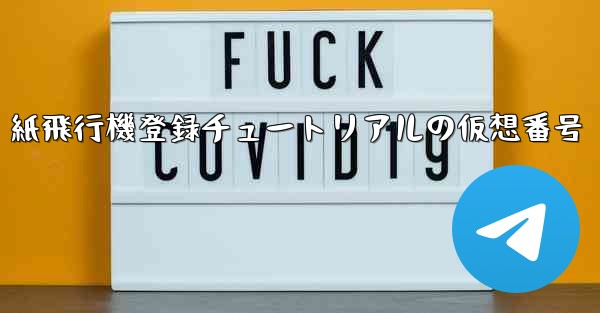 紙飛行機登録チュートリアルの仮想番号