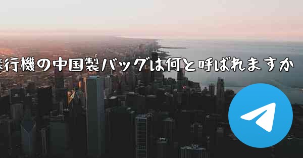 紙飛行機の中国製バッグは何と呼ばれますか