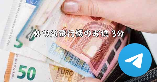 私の紙飛行機のお供 3分