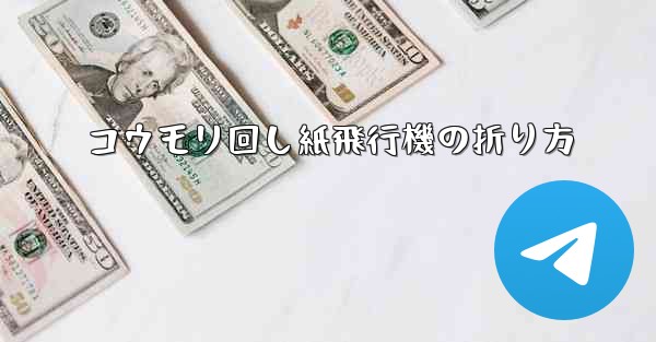 コウモリ回し紙飛行機の折り方