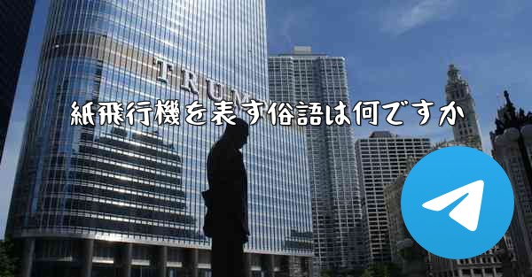 紙飛行機を表す俗語は何ですか