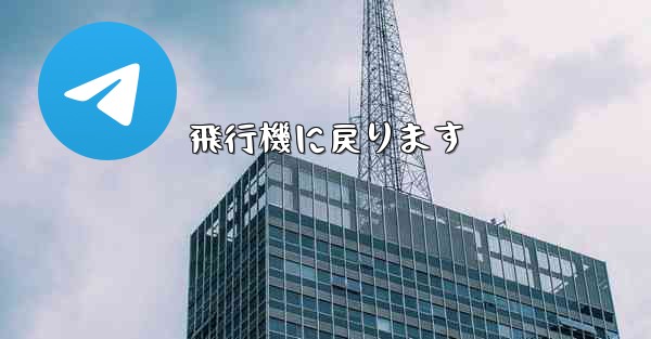 飛行機に戻ります