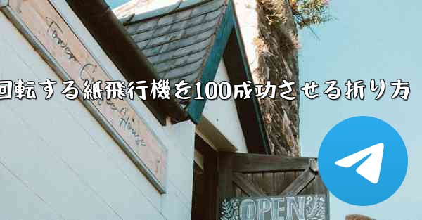 回転する紙飛行機を100成功させる折り方