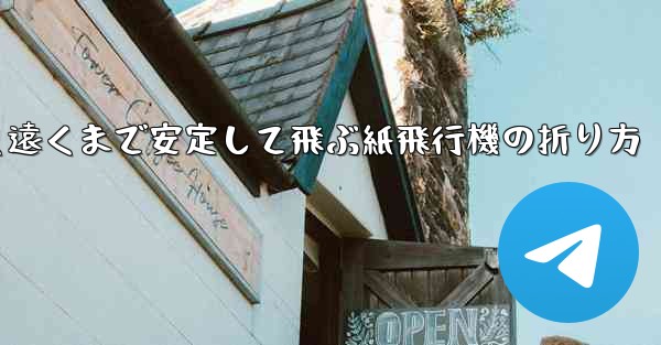 超速く遠くまで安定して飛ぶ紙飛行機の折り方