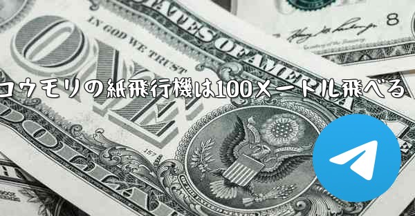 コウモリの紙飛行機は100メートル飛べる