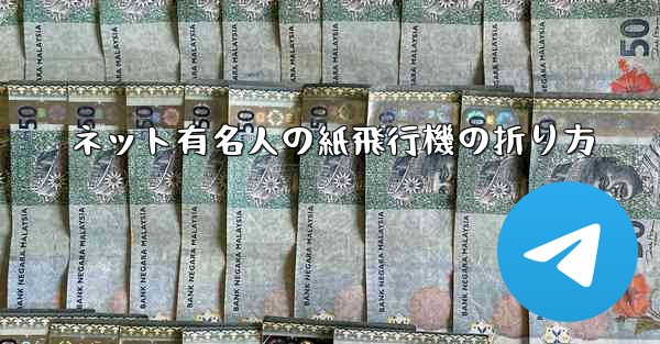 ネット有名人の紙飛行機の折り方