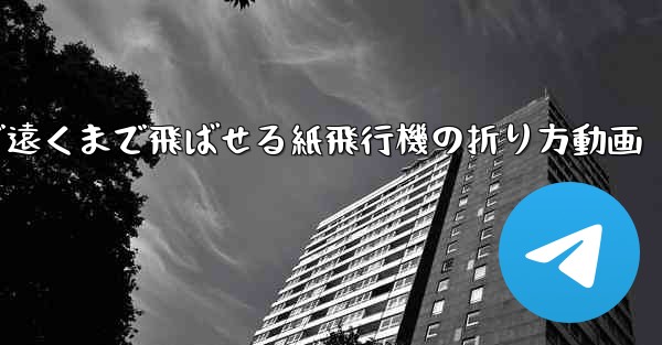 簡単で遠くまで飛ばせる紙飛行機の折り方動画