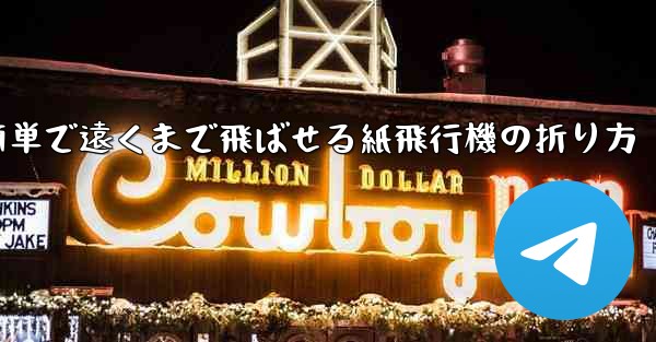簡単で遠くまで飛ばせる紙飛行機の折り方