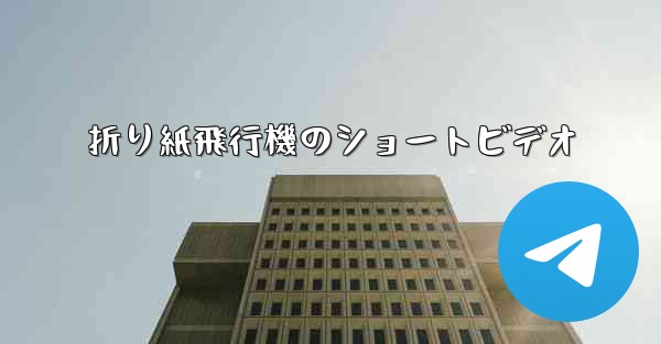 折り紙飛行機のショートビデオ