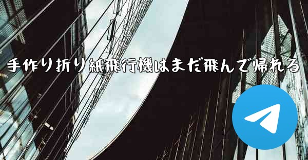 手作り折り紙飛行機はまだ飛んで帰れる