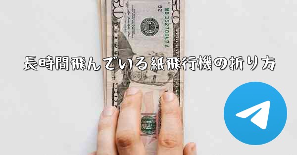 長時間飛んでいる紙飛行機の折り方
