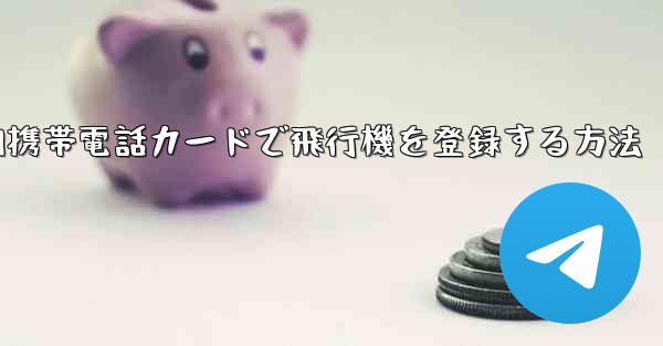 国内携帯電話カードで飛行機を登録する方法