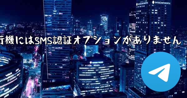 紙飛行機にはSMS認証オプションがありません