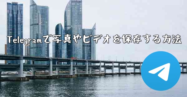 Telegramで写真やビデオを保存する方法