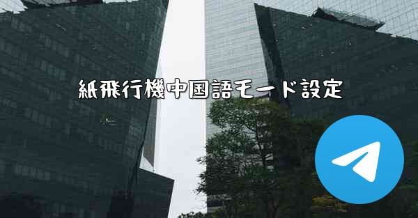 紙飛行機中国語モード設定