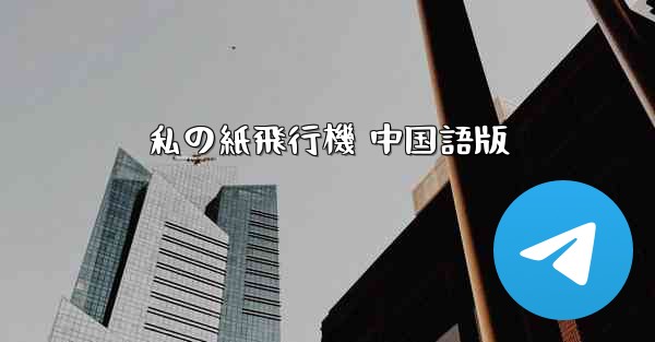 私の紙飛行機 中国語版