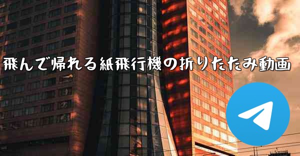 飛んで帰れる紙飛行機の折りたたみ動画