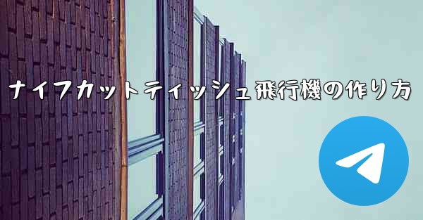 ナイフカットティッシュ飛行機の作り方
