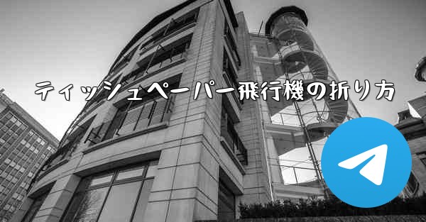 ティッシュペーパー飛行機の折り方