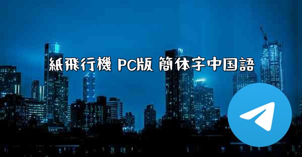 紙飛行機 PC版 簡体字中国語