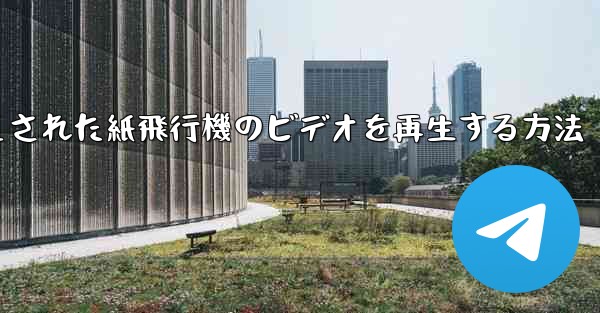 キャッシュされた紙飛行機のビデオを再生する方法