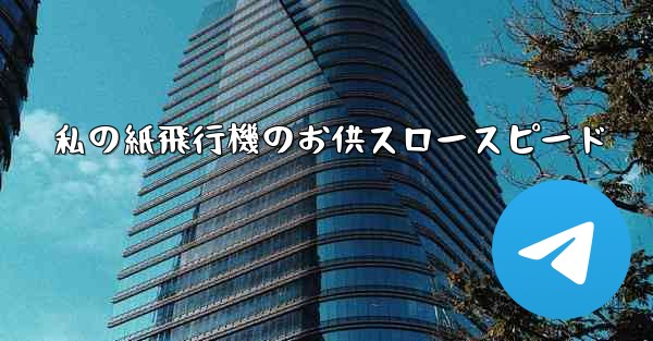 私の紙飛行機のお供スロースピード