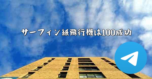 サーフィン紙飛行機は100成功