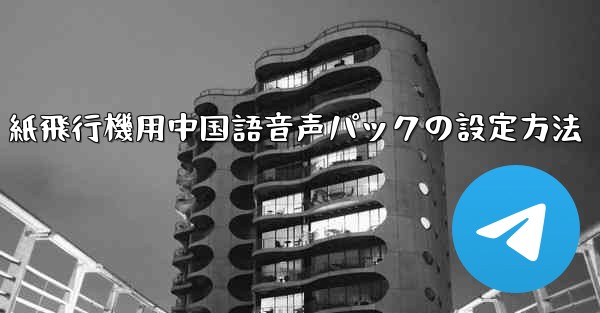 紙飛行機用中国語音声パックの設定方法