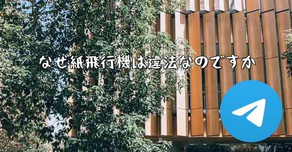 なぜ紙飛行機は違法なのですか