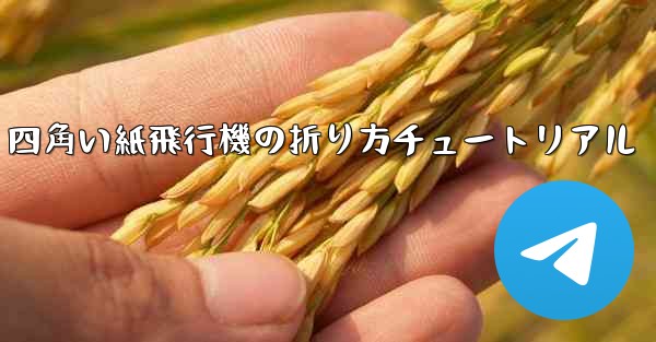 四角い紙飛行機の折り方チュートリアル