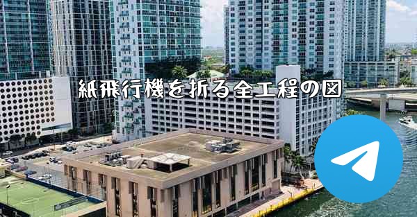 紙飛行機を折る全工程の図