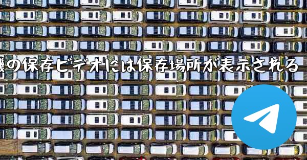 紙飛行機の保存ビデオには保存場所が表示される