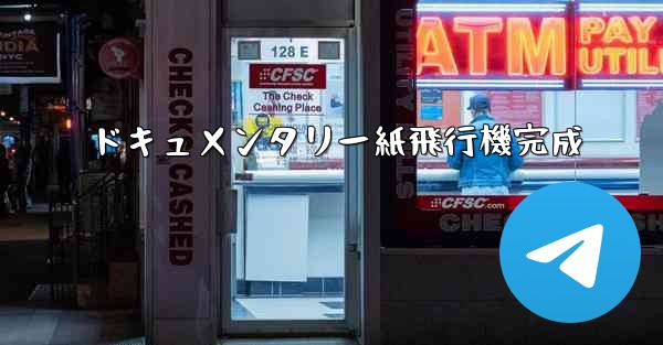 ドキュメンタリー紙飛行機完成