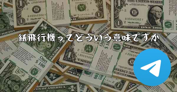 紙飛行機ってどういう意味ですか