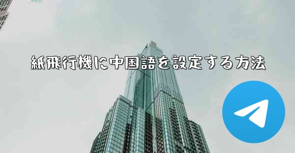 紙飛行機に中国語を設定する方法